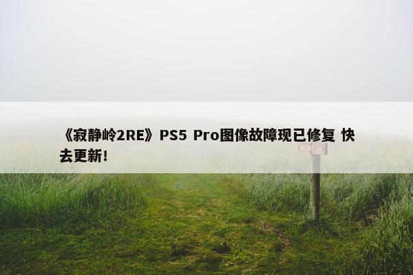 《寂静岭2RE》PS5 Pro图像故障现已修复 快去更新！