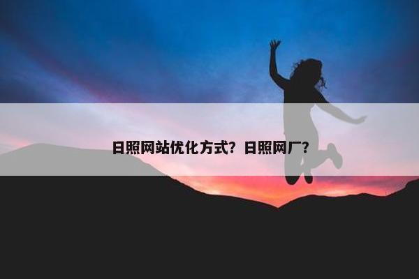 日照网站优化方式？日照网厂？