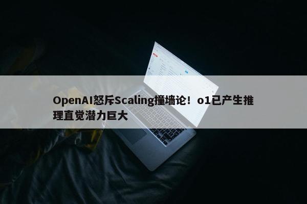 OpenAI怒斥Scaling撞墙论！o1已产生推理直觉潜力巨大