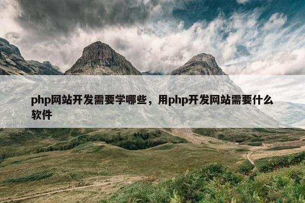 php网站开发需要学哪些，用php开发网站需要什么软件