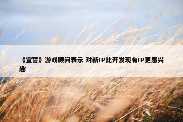 《宣誓》游戏顾问表示 对新IP比开发现有IP更感兴趣