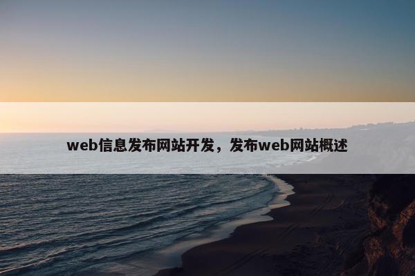 web信息发布网站开发，发布web网站概述