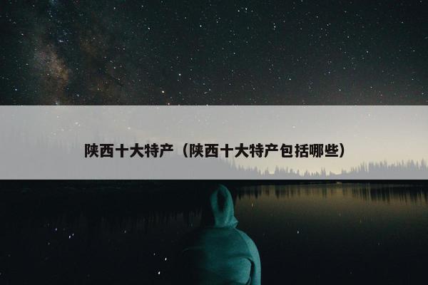 陕西十大特产（陕西十大特产包括哪些）