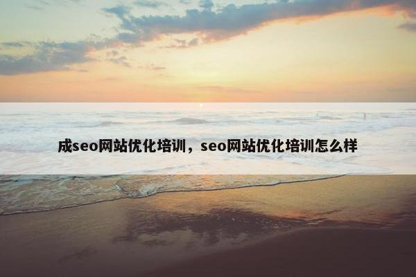 成seo网站优化培训，seo网站优化培训怎么样