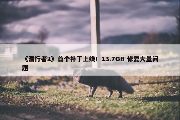 《潜行者2》首个补丁上线！13.7GB 修复大量问题