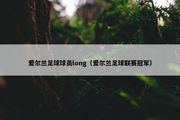 爱尔兰足球球员long（爱尔兰足球联赛冠军）