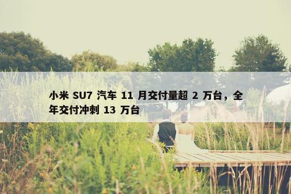 小米 SU7 汽车 11 月交付量超 2 万台，全年交付冲刺 13 万台