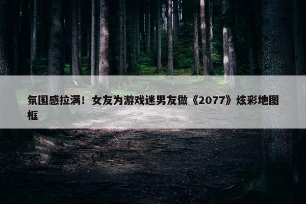 氛围感拉满！女友为游戏迷男友做《2077》炫彩地图框