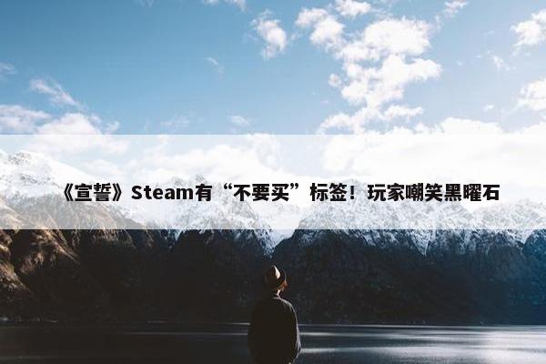 《宣誓》Steam有“不要买”标签！玩家嘲笑黑曜石