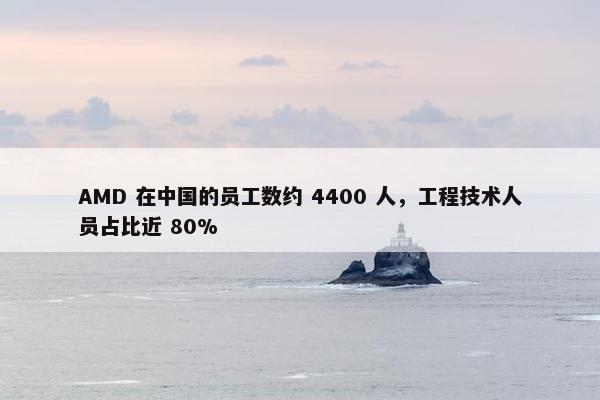 AMD 在中国的员工数约 4400 人，工程技术人员占比近 80%