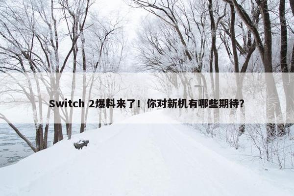 Switch 2爆料来了！你对新机有哪些期待？