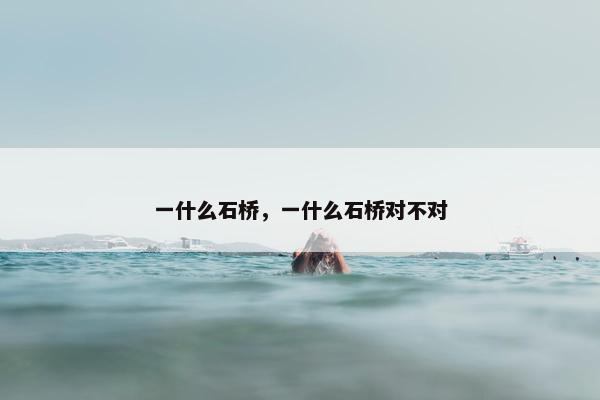 一什么石桥，一什么石桥对不对