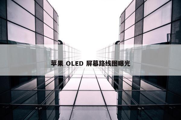 苹果 OLED 屏幕路线图曝光