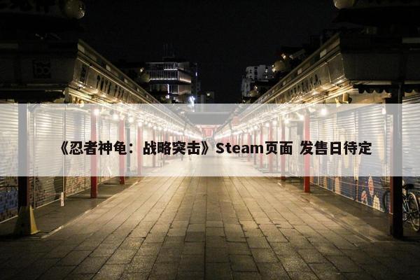 《忍者神龟：战略突击》Steam页面 发售日待定