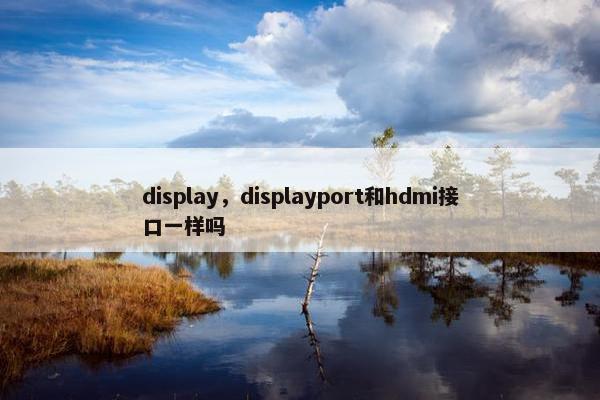 display，displayport和hdmi接口一样吗