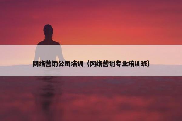 网络营销公司培训（网络营销专业培训班）