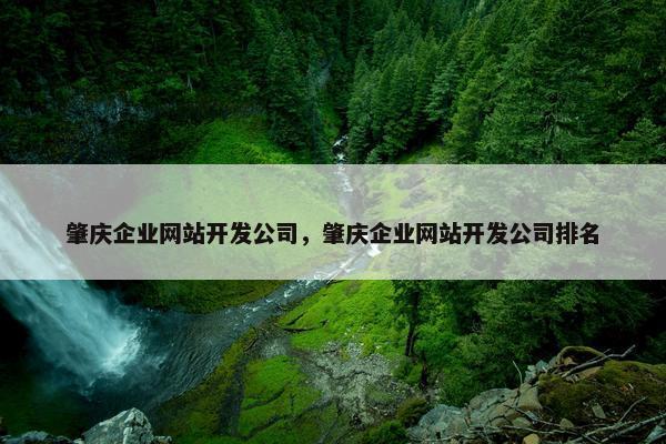 肇庆企业网站开发公司，肇庆企业网站开发公司排名