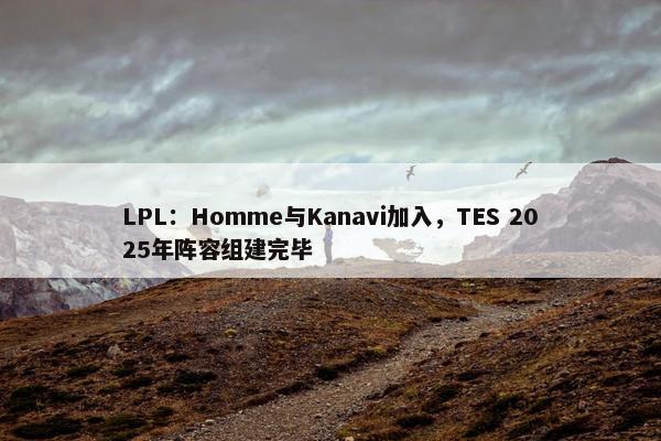 LPL：Homme与Kanavi加入，TES 2025年阵容组建完毕