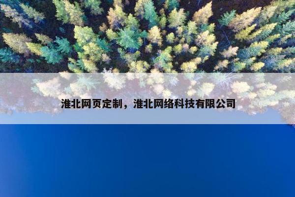 淮北网页定制，淮北网络科技有限公司