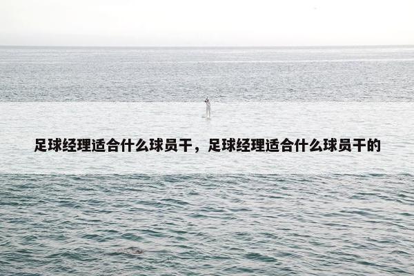 足球经理适合什么球员干，足球经理适合什么球员干的