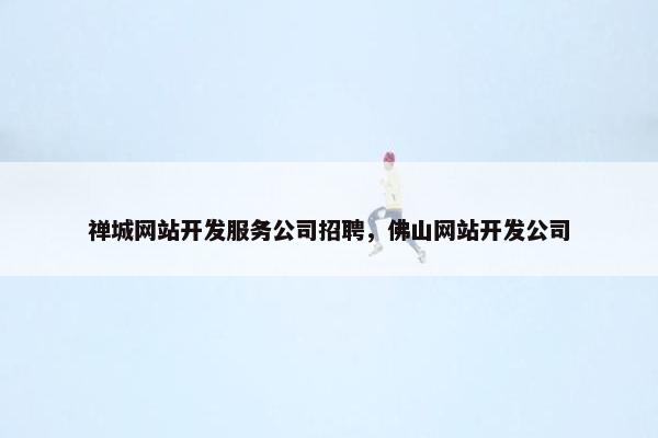 禅城网站开发服务公司招聘，佛山网站开发公司