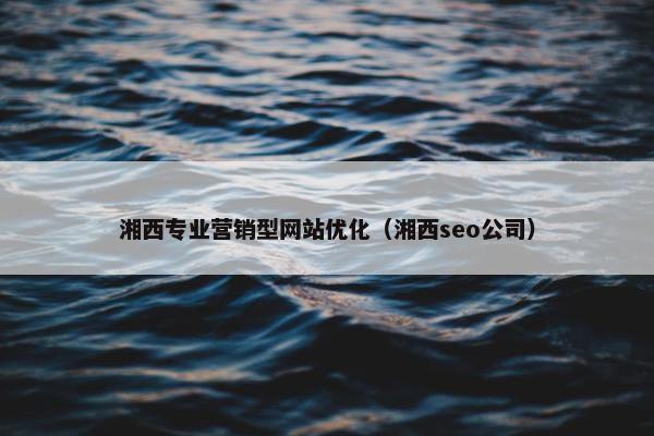 湘西专业营销型网站优化（湘西seo公司）