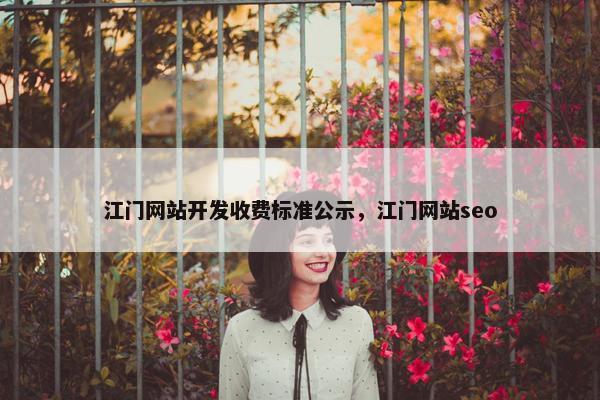 江门网站开发收费标准公示，江门网站seo