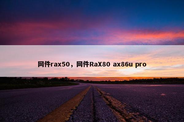 网件rax50，网件RaX80 ax86u pro