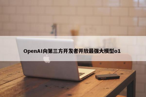 OpenAI向第三方开发者开放最强大模型o1 