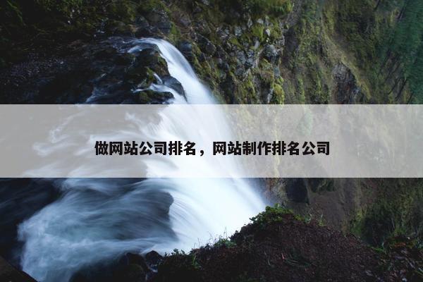 做网站公司排名，网站制作排名公司