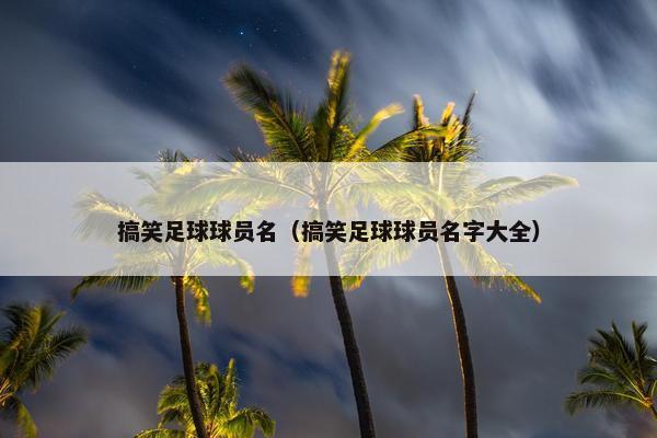 搞笑足球球员名（搞笑足球球员名字大全）