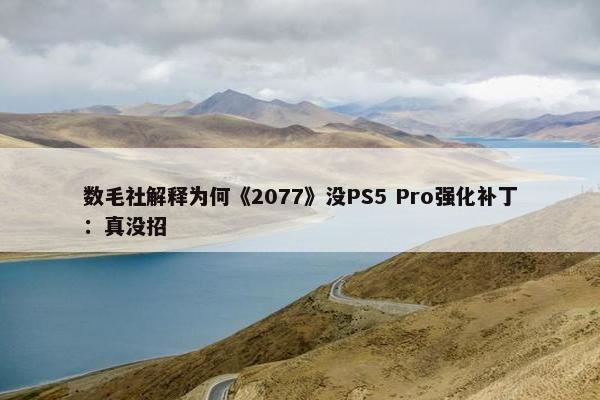 数毛社解释为何《2077》没PS5 Pro强化补丁：真没招