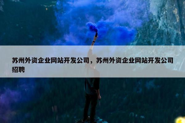 苏州外资企业网站开发公司，苏州外资企业网站开发公司招聘