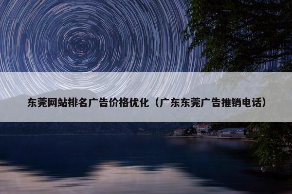 东莞网站排名广告价格优化（广东东莞广告推销电话）