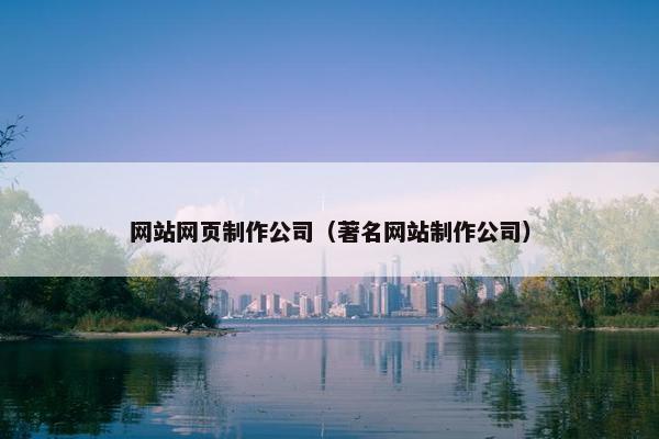 网站网页制作公司（著名网站制作公司）