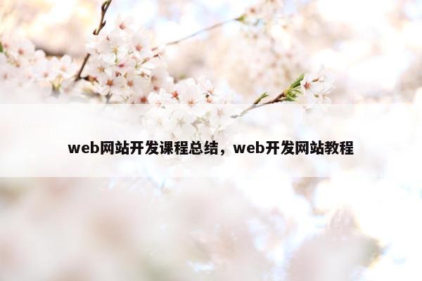 web网站开发课程总结，web开发网站教程