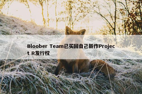 Bloober Team已买回自己新作Project R发行权