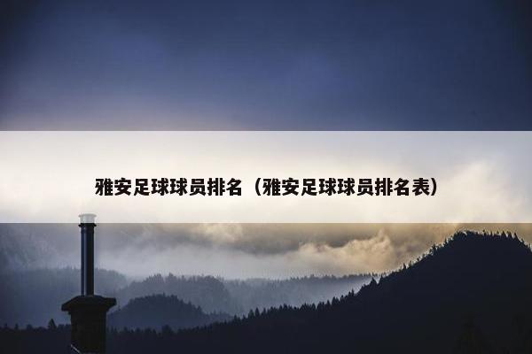 雅安足球球员排名（雅安足球球员排名表）