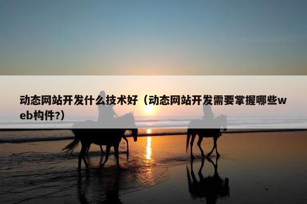 动态网站开发什么技术好（动态网站开发需要掌握哪些web构件?）