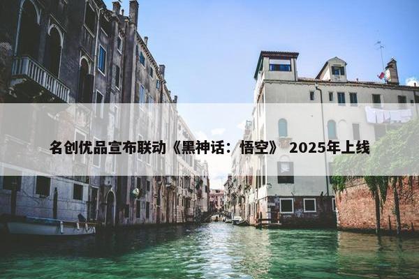 名创优品宣布联动《黑神话：悟空》 2025年上线