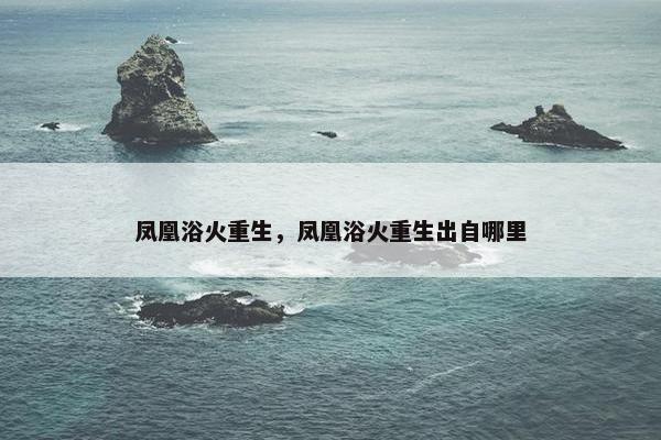 凤凰浴火重生，凤凰浴火重生出自哪里