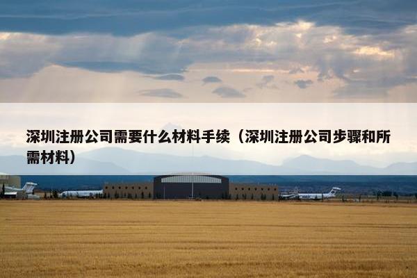 深圳注册公司需要什么材料手续（深圳注册公司步骤和所需材料）