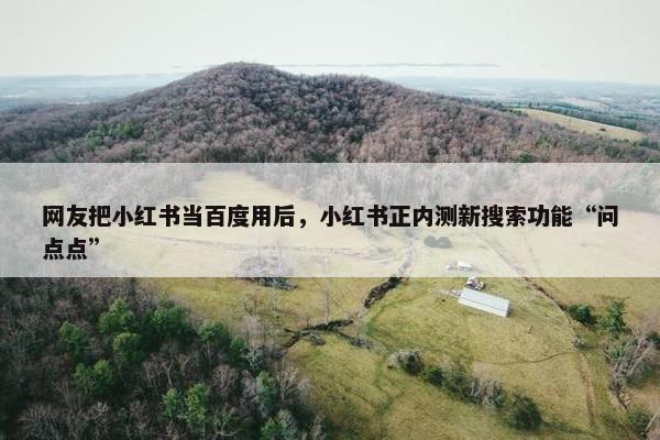 网友把小红书当百度用后，小红书正内测新搜索功能“问点点”