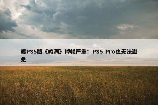 曝PS5版《鸣潮》掉帧严重：PS5 Pro也无法避免