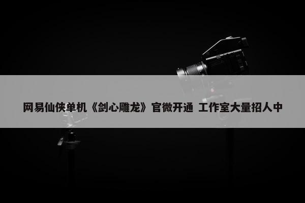 网易仙侠单机《剑心雕龙》官微开通 工作室大量招人中