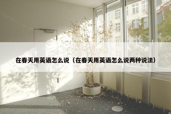 在春天用英语怎么说（在春天用英语怎么说两种说法）