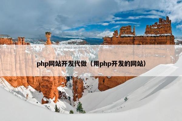 php网站开发代做（用php开发的网站）