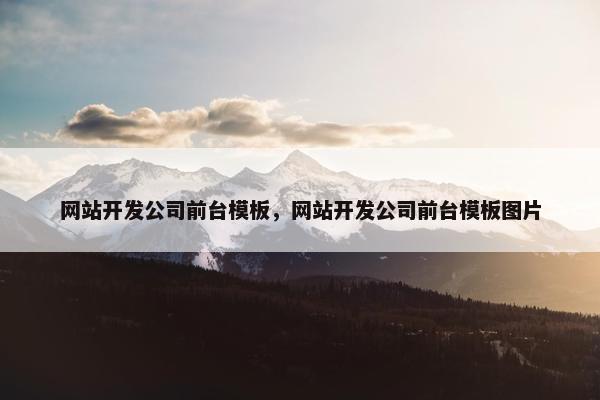 网站开发公司前台模板，网站开发公司前台模板图片