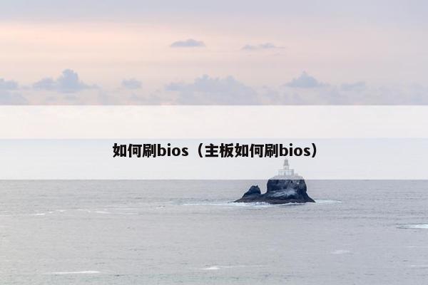 如何刷bios（主板如何刷bios）