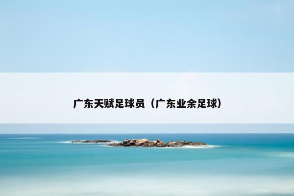 广东天赋足球员（广东业余足球）